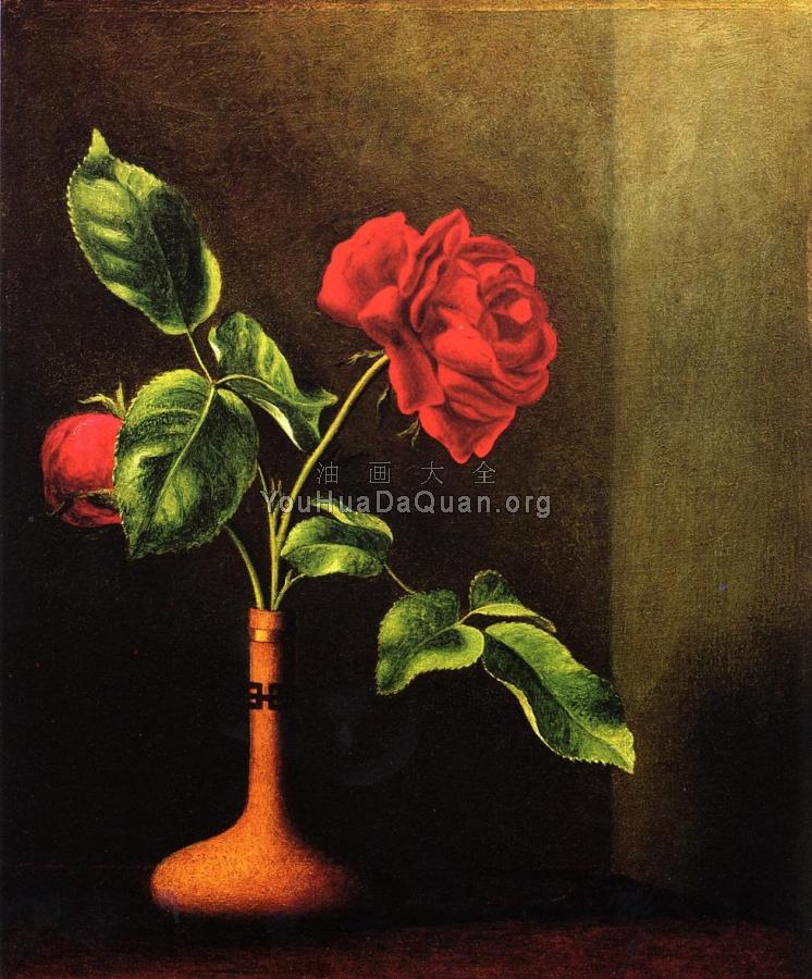 Still LIfe with Rose - 马丁·约翰逊·赫德